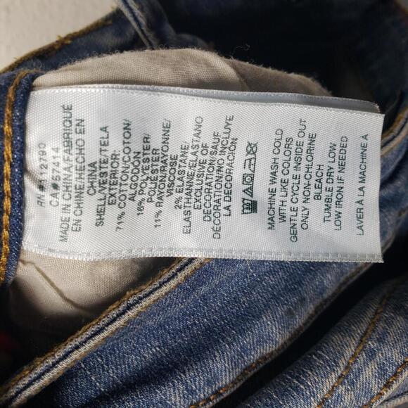 True Religion Women's 27 Becca Mid-Rise Perforated Bootcut Jeans(1782) - Picture 7 of 7